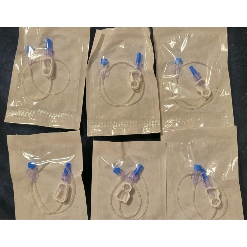 6  12" Extension Set, Minibore, Male/Female‎ Luer Lock with Pinch Clamp (9)